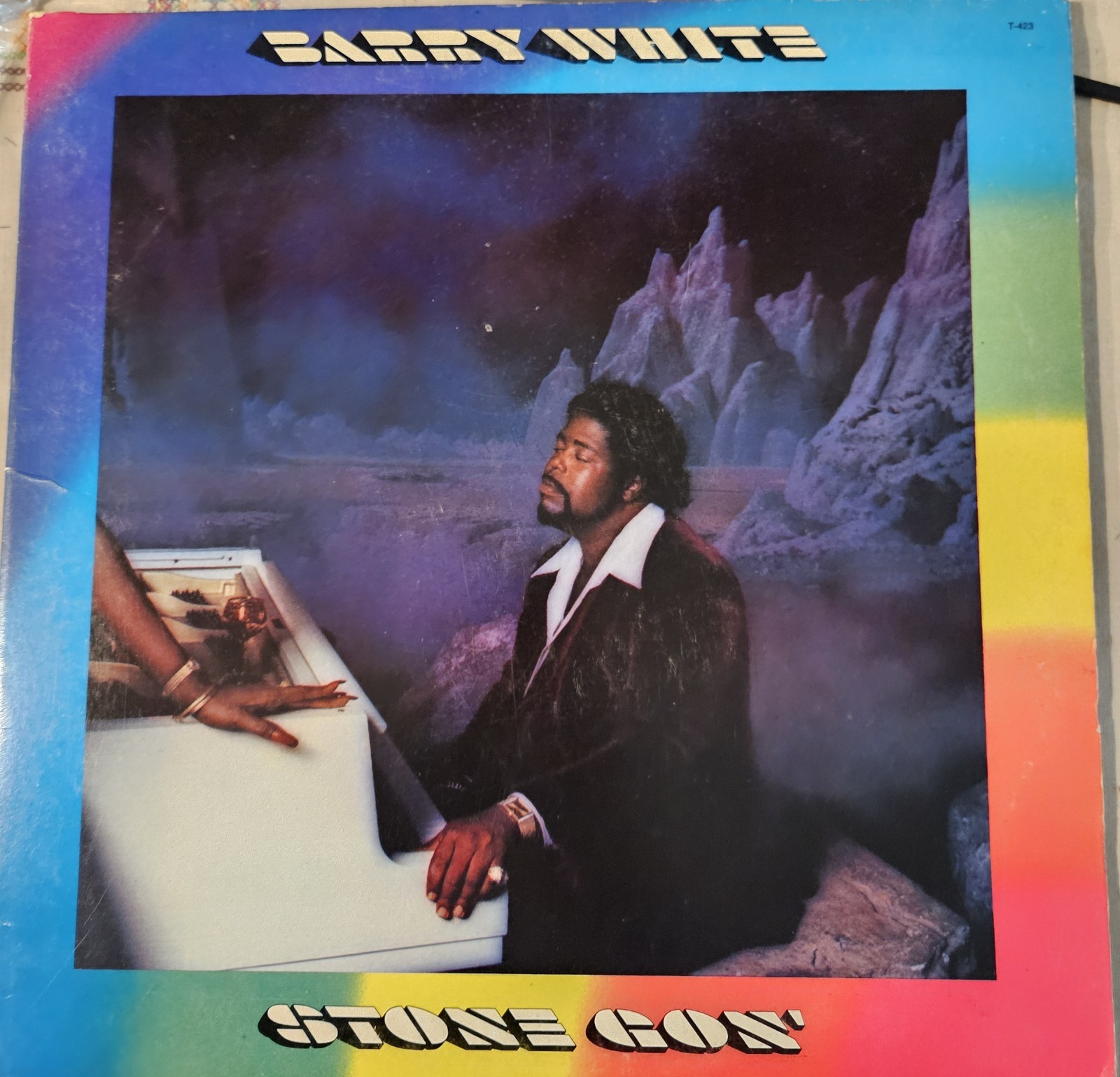 Barry White Stone Gon' 1973 Stereo LP + Bonus 45 Honey Please Cant See Ya 