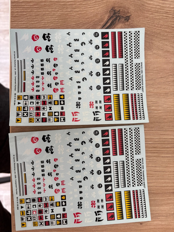 Space ork transfert sheet