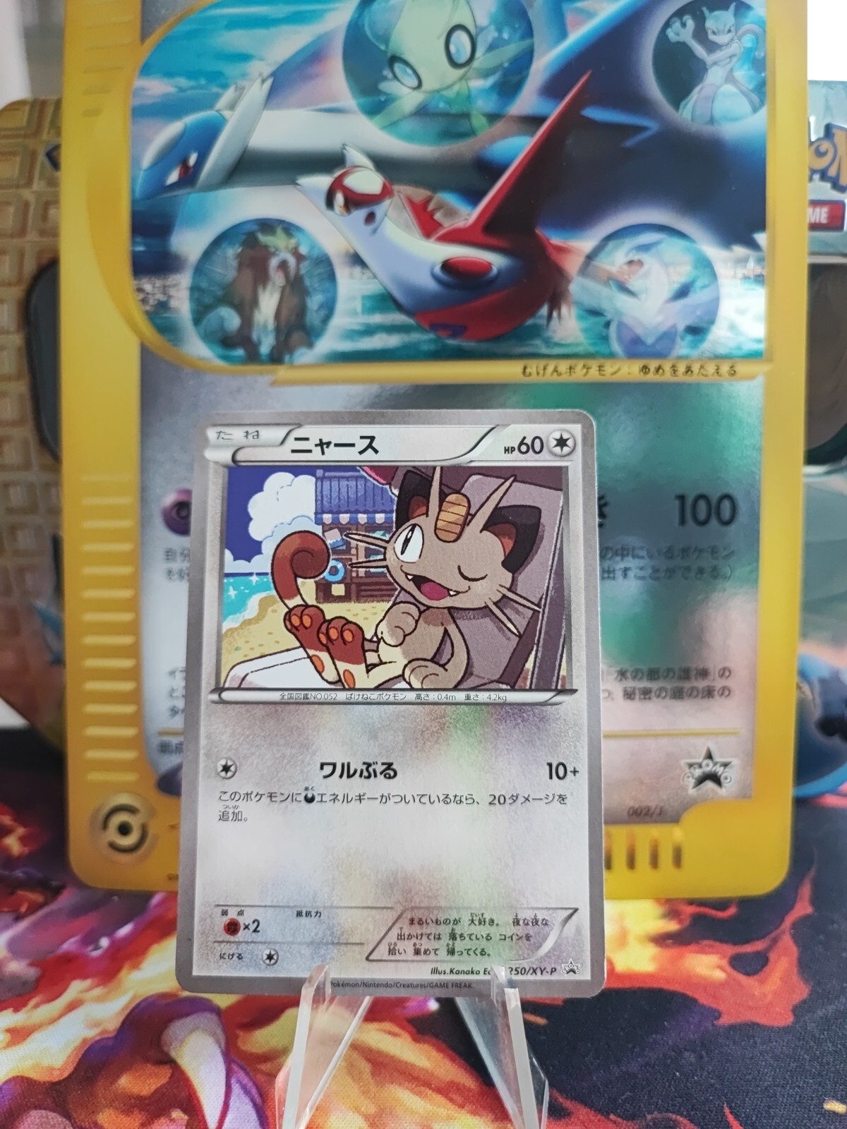 Carta Pokemon Card Mauzi Meowth Xy Promo Giapponese NM- Black Mega Guardevoir 