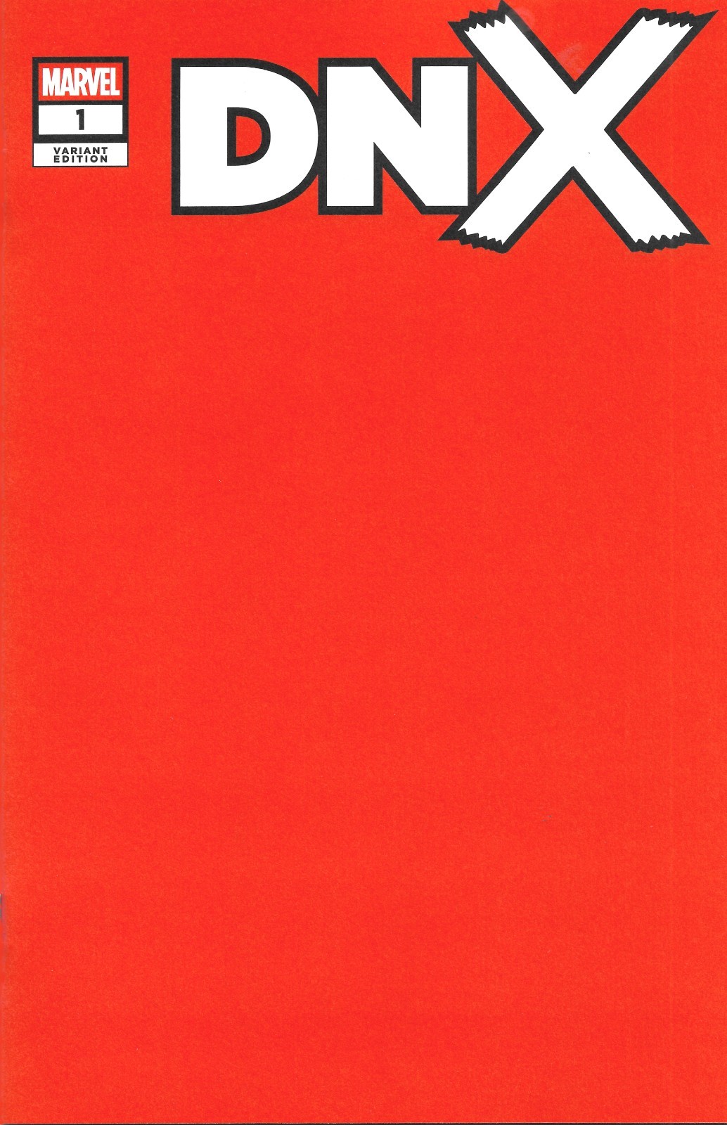 DNX #1 TRUE CREDENTE BORSA CIECA SCHIZZO VUOTO (ROSSO) VARIANTE (MARVEL COMICS 2026)