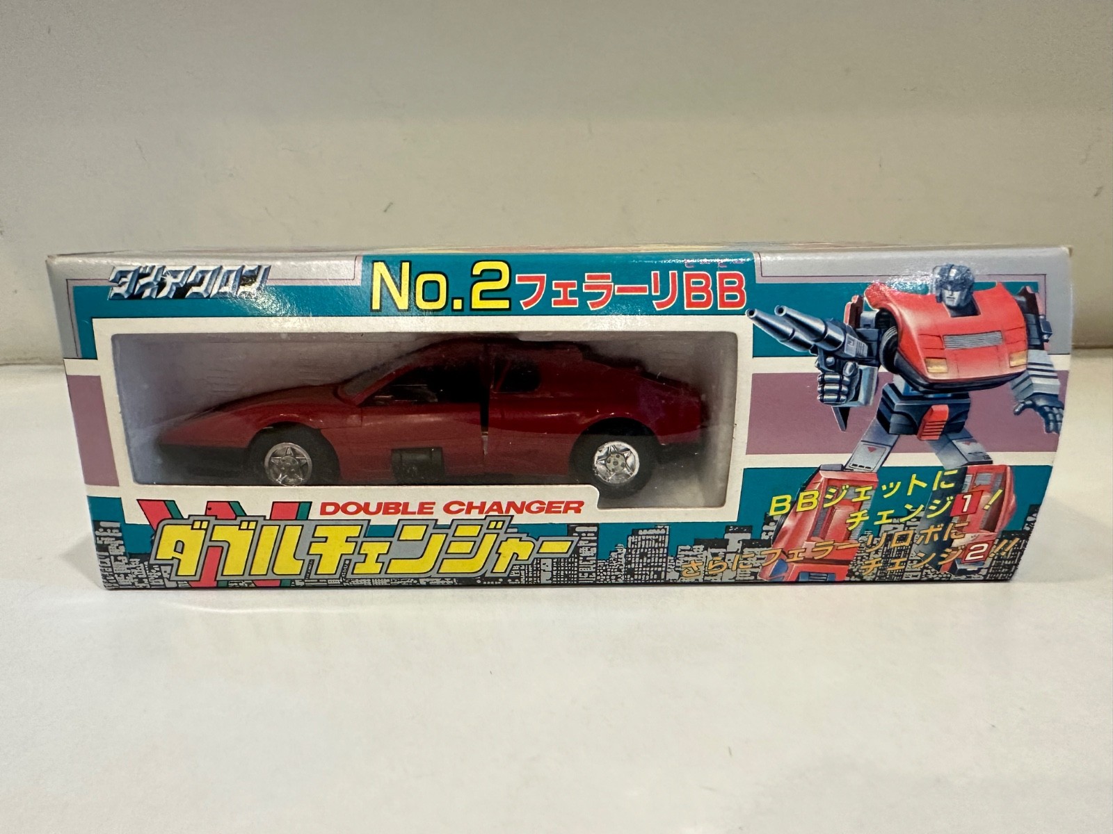 Diaclone Takara Transformers n.2 Ferrari BB Robo Omnibot Overdrive nuovo con scatola completo