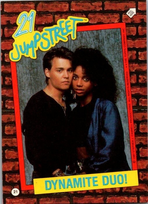 1987 Topps 21 Jump Street Johnny Depp Rookie Card #21