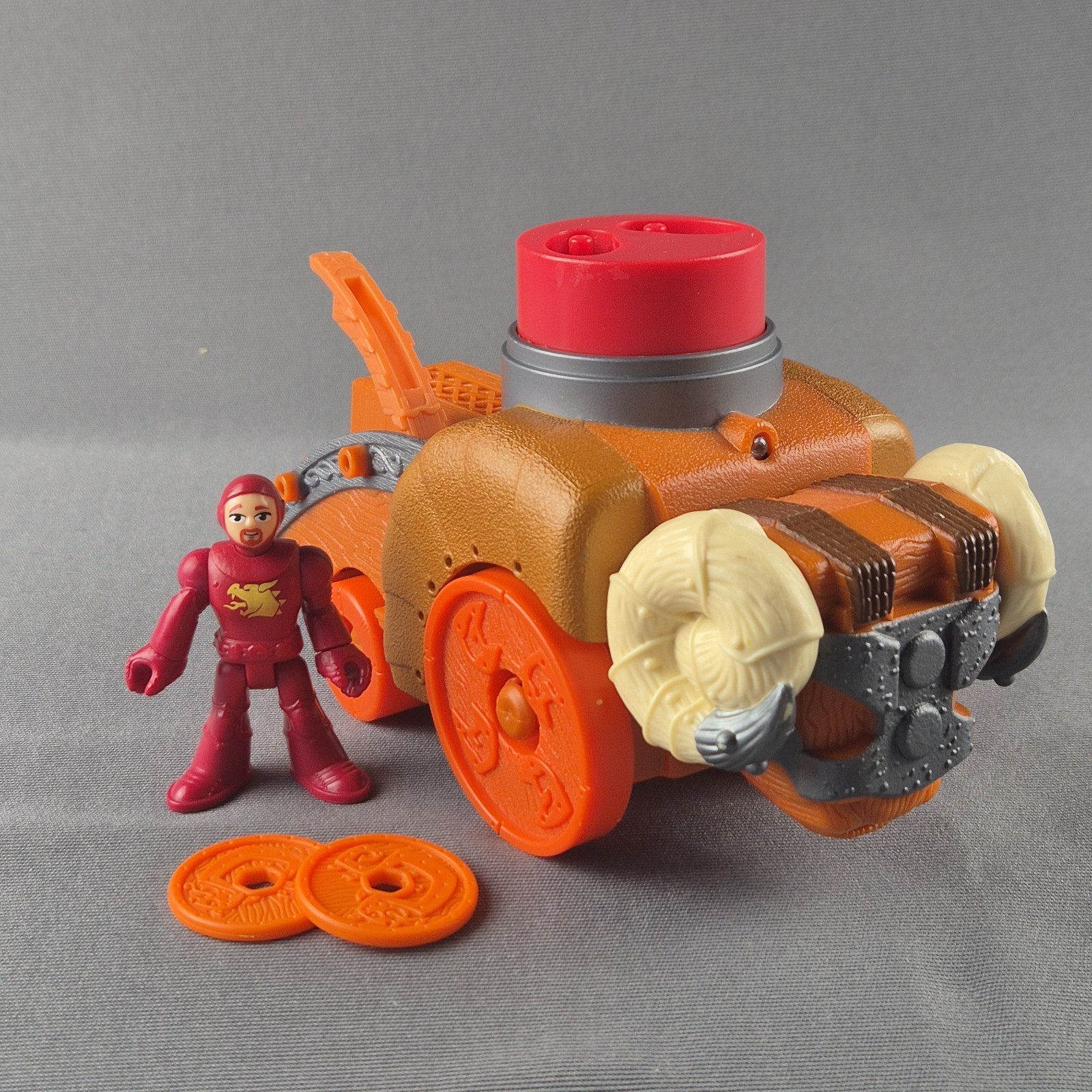 Action figure medievale Imaginext Eagle leon Talon Castle Battering Ram & Soldatino