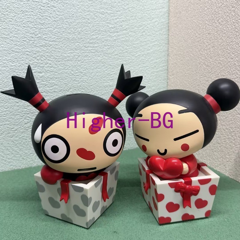 2 pezzi Pucca Garu China bambola scatola salvadanaio 6,69 pollici ornamento salvadanaio senza scatola