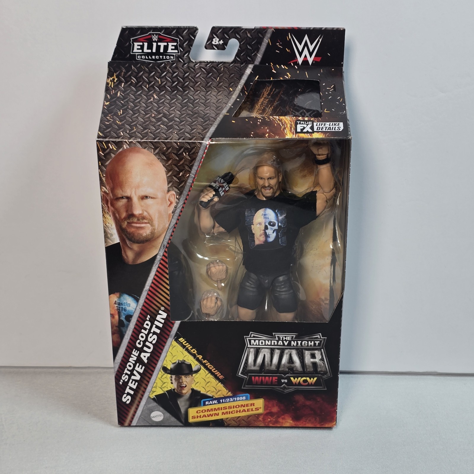 WWE Elite Monday Night War Stone Cold Steve Austin Figura BAF Shawn Michaels Nuovo