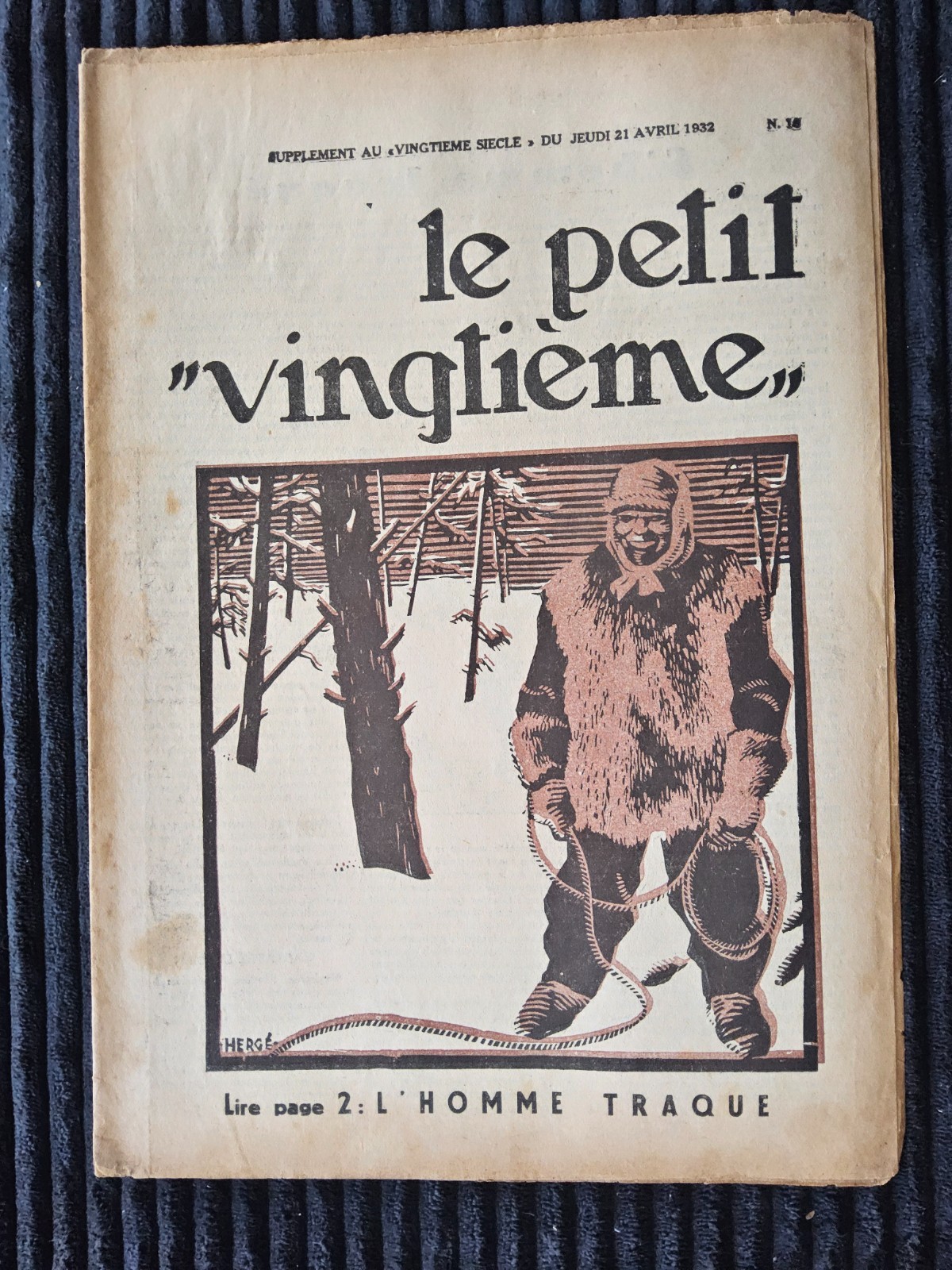 Tintin - Petit Vingtième - Numéro 16 de 1932 - Hergé - Amérique
