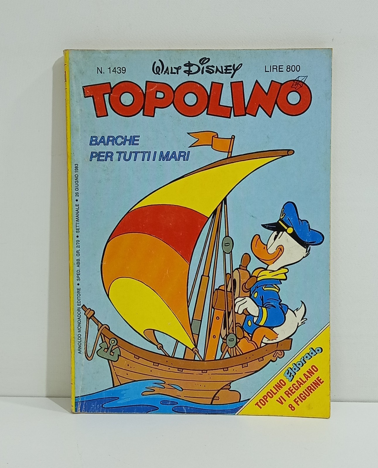 I147492 TOPOLINO libretto n. 1439 - Mondadori 1983 + 7 Figurine
