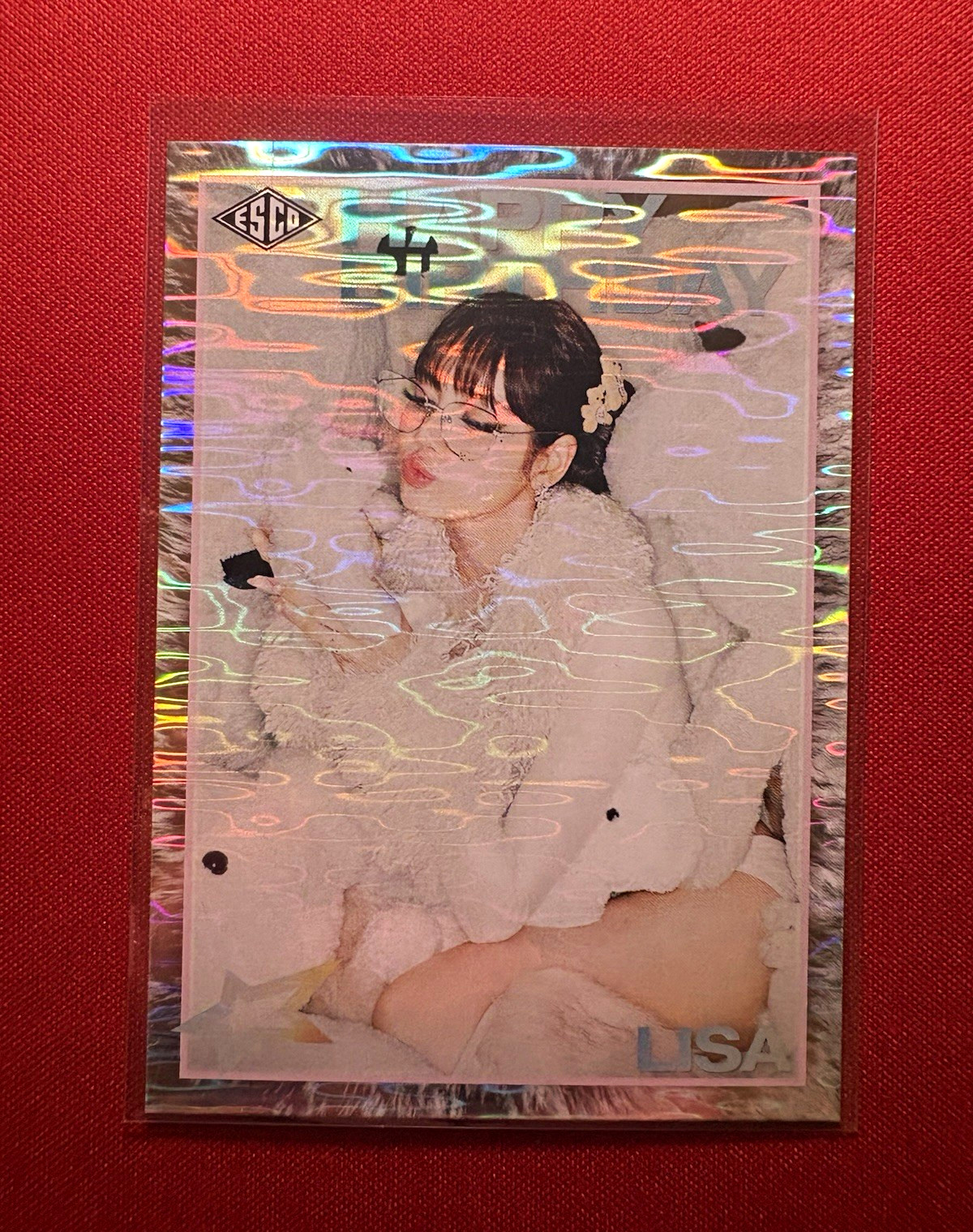 2026 ESCO LISA Happy Birthday #28 Magma Foil Parallel Blackpink Card