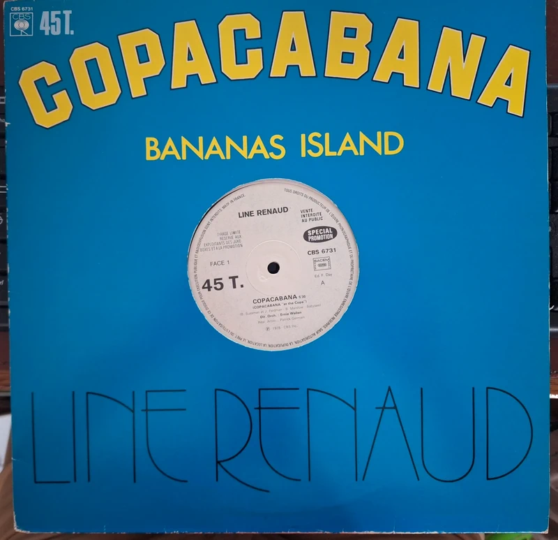 Maxi Single Promo Line Renaud "Copacabana/Bananas Island" (1978)