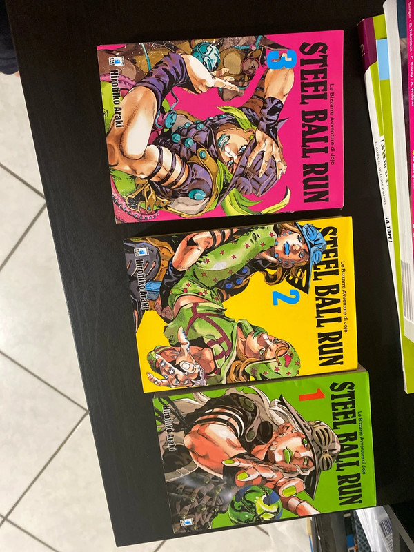 primi 3 volumi del manga steel ball run jjba