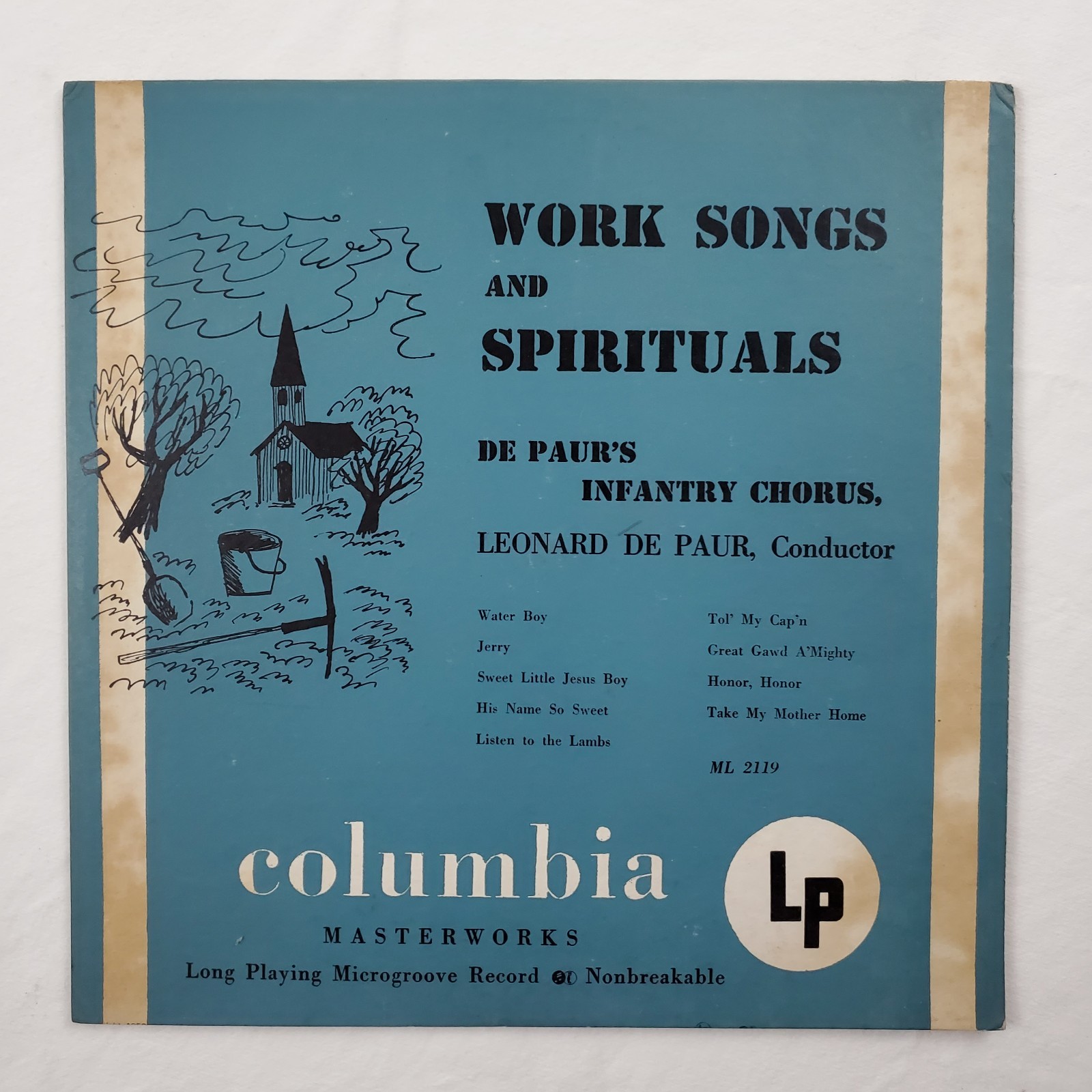 Work Songs & Sprituals - De Paur's Infantry Chorus  10" Vinyl LP Columbia ML2119
