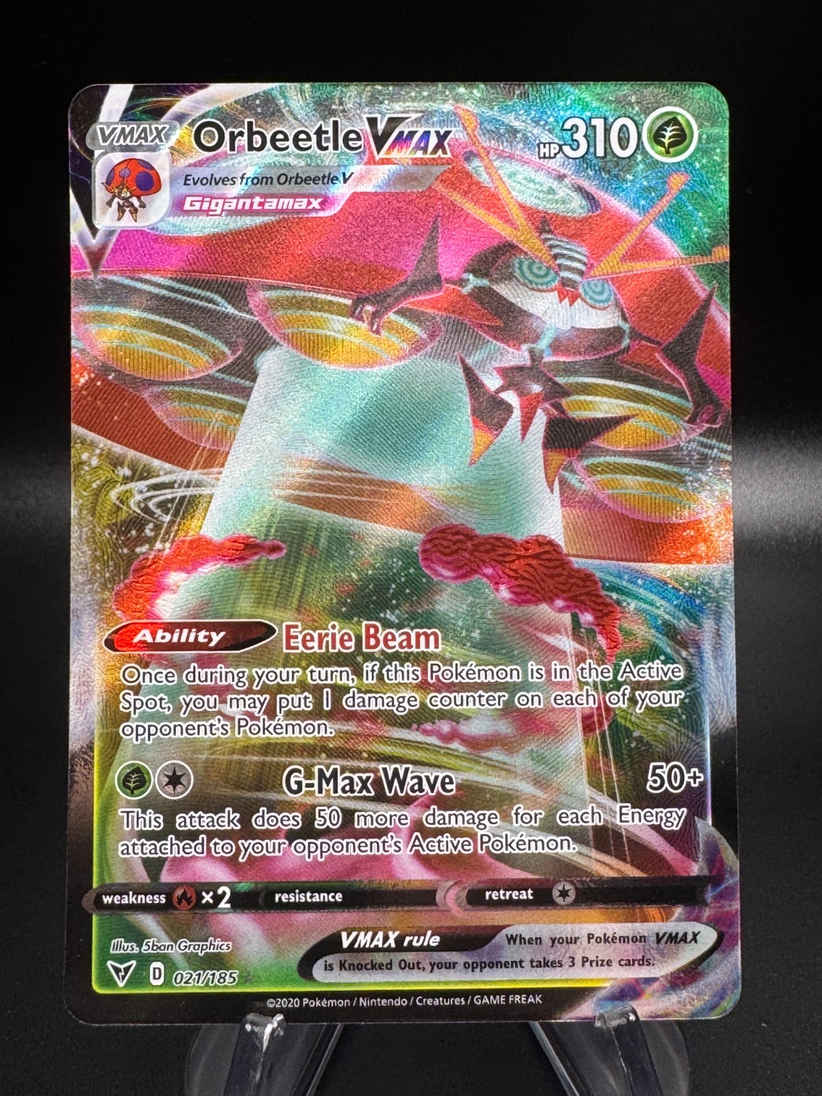 Pokemon Scudo Spada Tensione Vivace ORBEETLE VMAX Ultra Raro #021/185 2