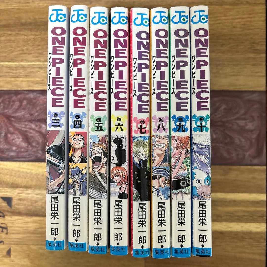 ONE PIECE Eiichiro Oda Set di Volumi da 3 a 10 Prima Edizione