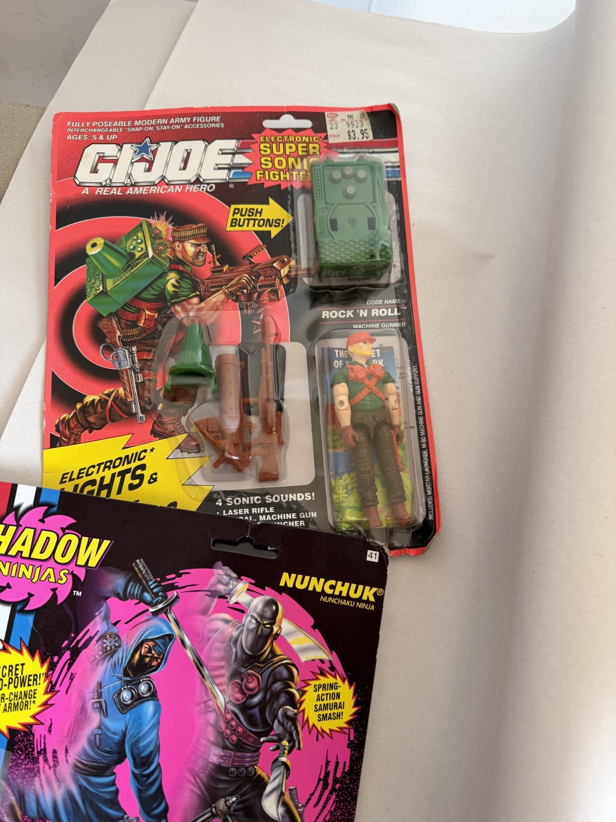 Vintage GI Joe SUPER RARO — Shadow Ninjas NUNCHUK 1994 MOC + Sonic Fighters