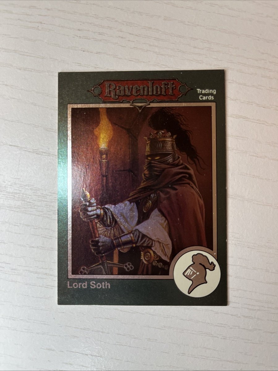 1993 TSR AD&D Ravenloft Darklords Lords LORD SOTH #13 di 60 rara carta Chase FOIL