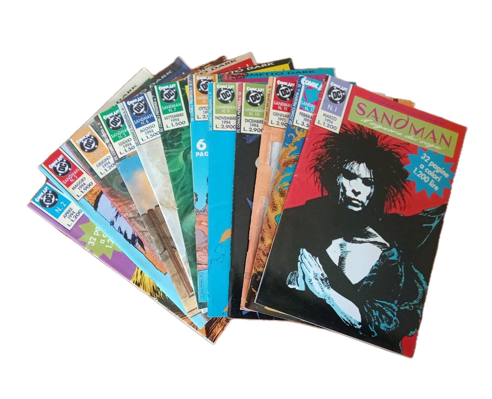 ED. COMIC ART  SERIE  SANDMAN 1/12  COMPLETA 1994  ORIGINALE !!!!!