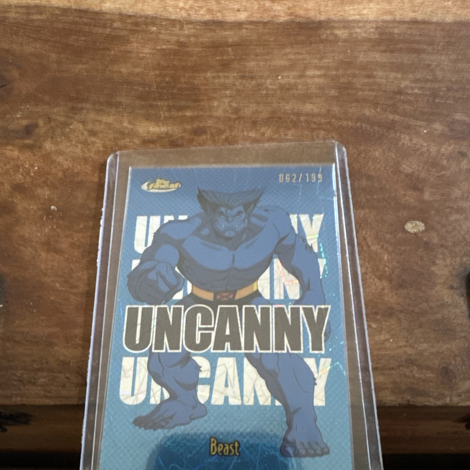 2025 Topps Finest X-Men '97 Beast rifrattore laser / 199 UNCANNY SP #97