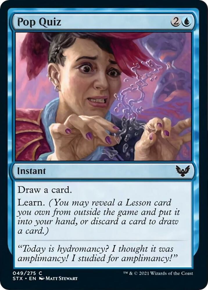 Pop Quiz 49 Common Strixhaven: School of Mages Magic: The Gathering Foil LP