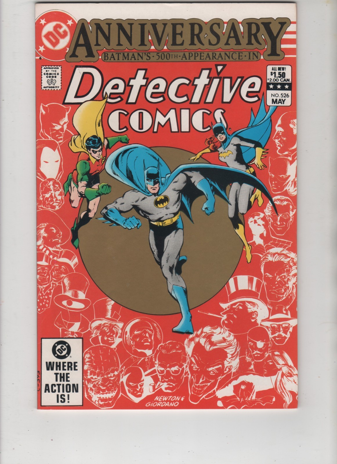 Detective Comics #526, Jason Todd, 500th Batman Issue, NM- 9.2, 1st Print, 1983