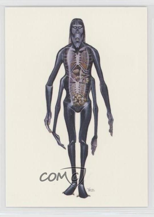 1994 Comic Images Il mondo alieno di Wayne Barlowe alieno esoscheletrico 5 #79 1p6