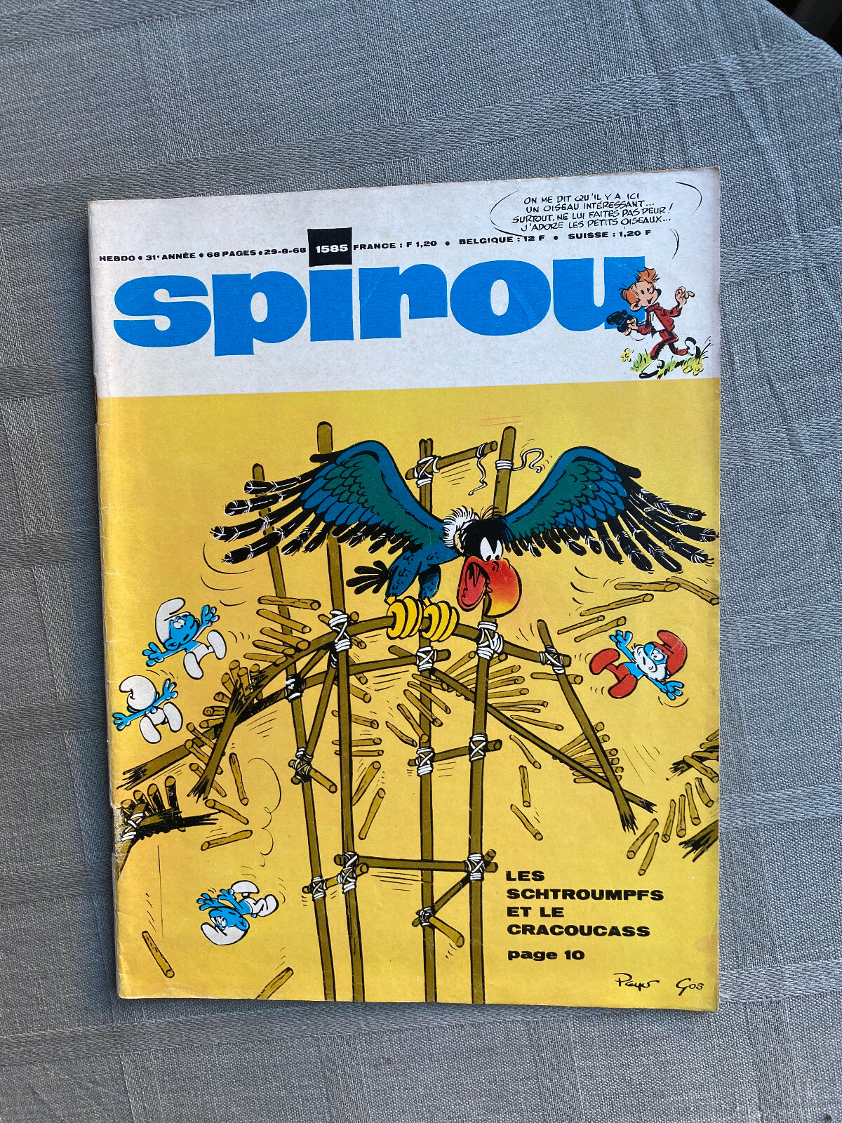Lilla Spirou N° 1585 Condizioni / Tbe Con il Suo Poster Buck Danny + Mini-Recit