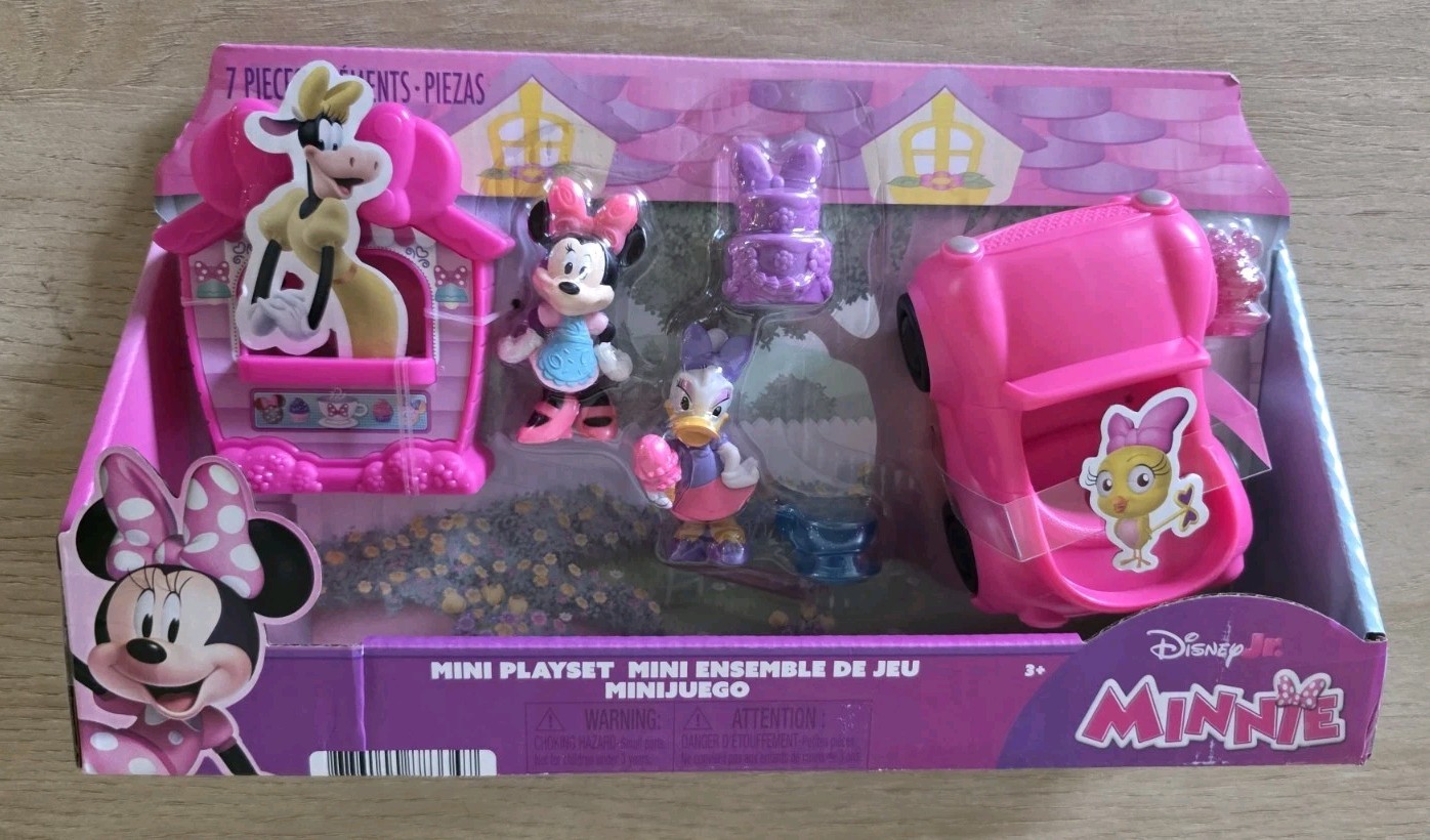 Disney Junior, Playset Casetta da Gioco Minnie Mouse, 7 Pezzi, NUOVO IN SCATOLA 