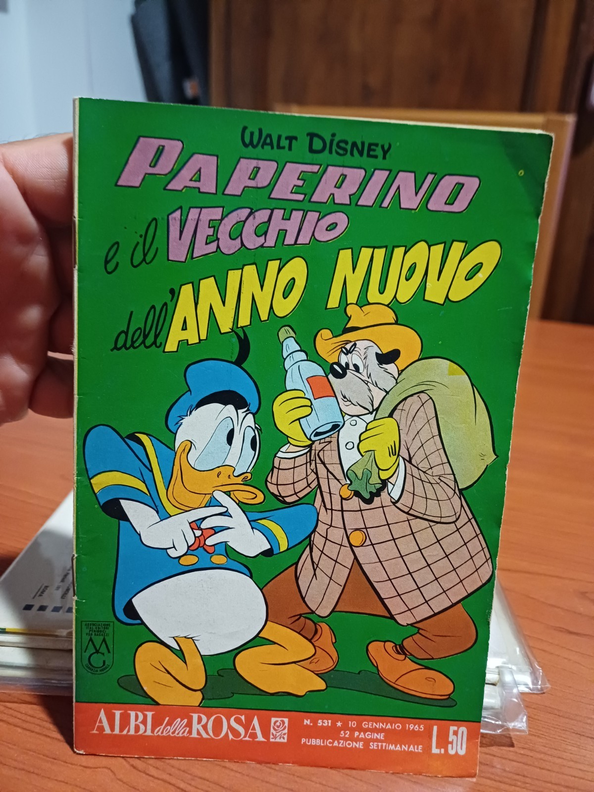 ALBI DELLA ROSA- DISNEY n. 531 " Paperino e il vecchio dell'anno nuovo" 1965