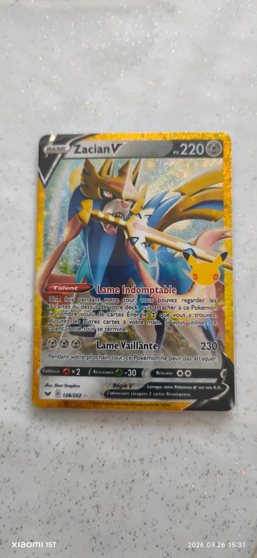 Carte pokémon Zacian V