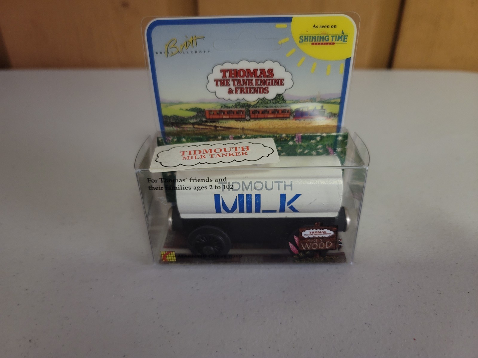 Thomas Wooden Railway Rare Version 1 Milk Tanker No Tack Nails New in Box!