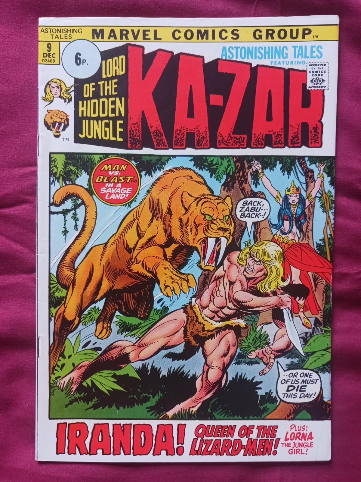 Astonishing Tales # 9 (Dec 1971) Marvel. 7.5 (VFN) John Buscema Art