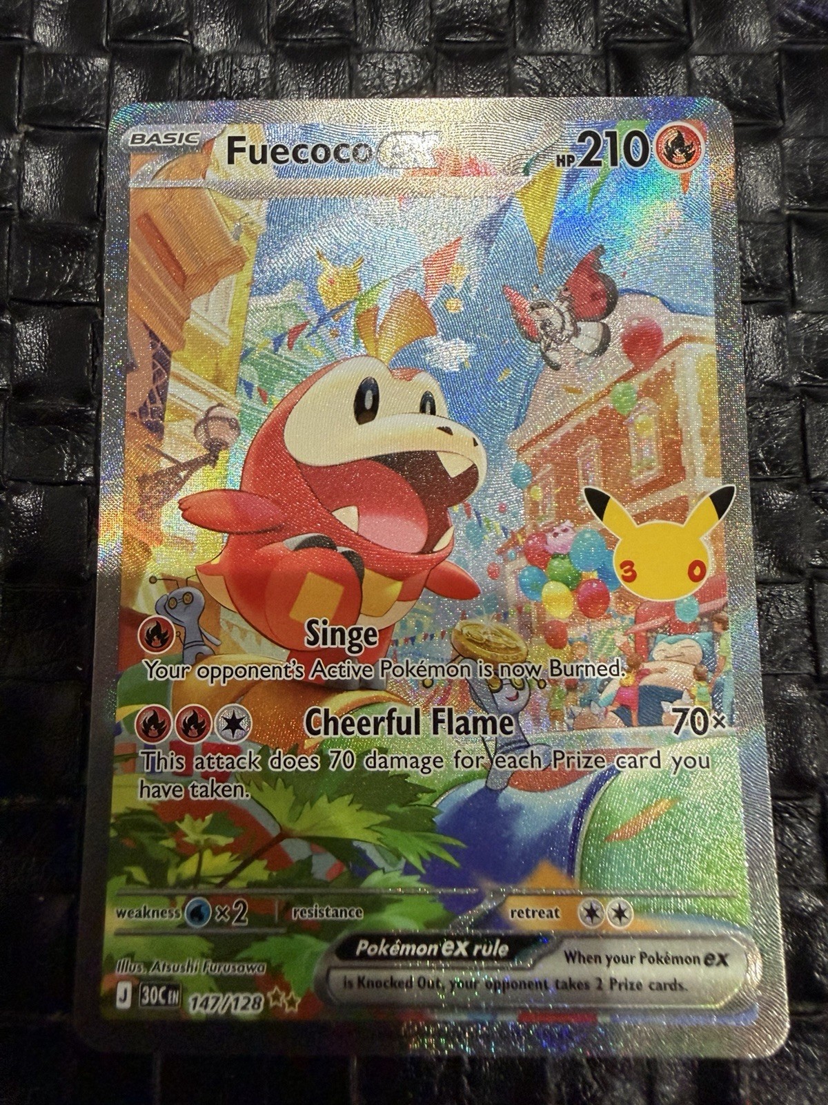 Fuecoco ex 147/128 Me: Holo Celebrazione 30°