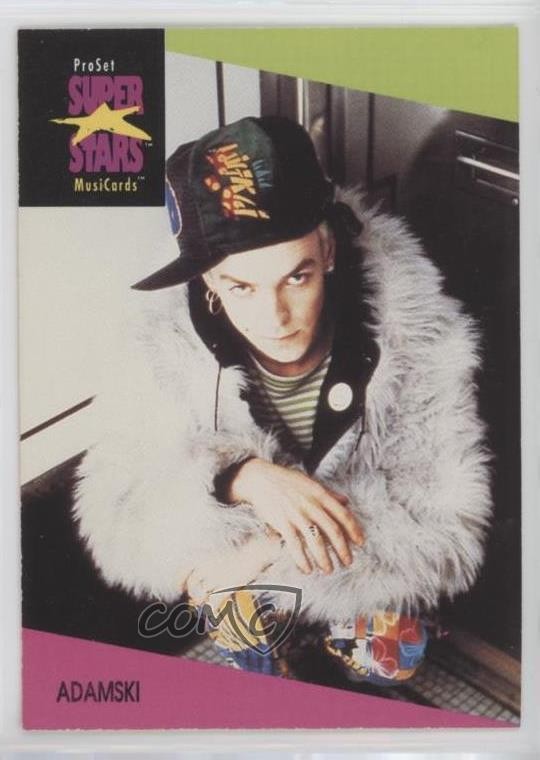 1991-92 Pro Set Super Stars MusiCards Adamski #29 0kz8