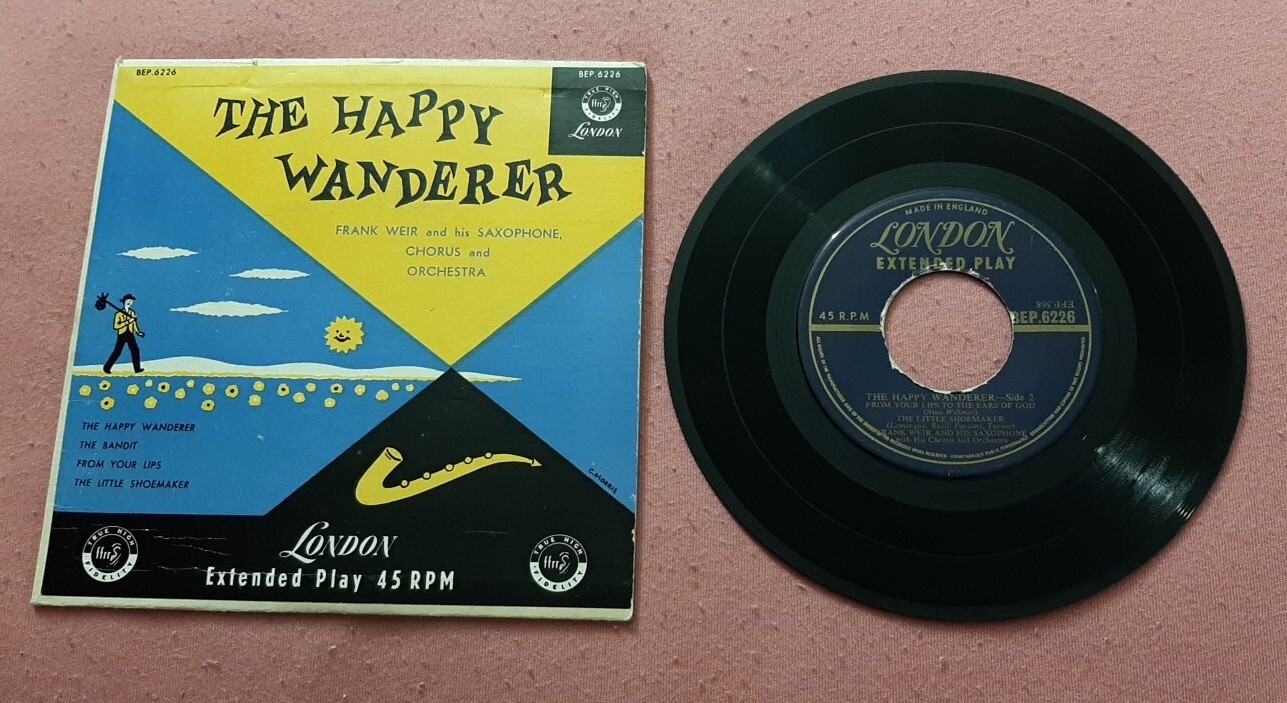 Frank Weir Saxophone Chorus UK import 45 EP The Happy Wanderer London BEP-6226