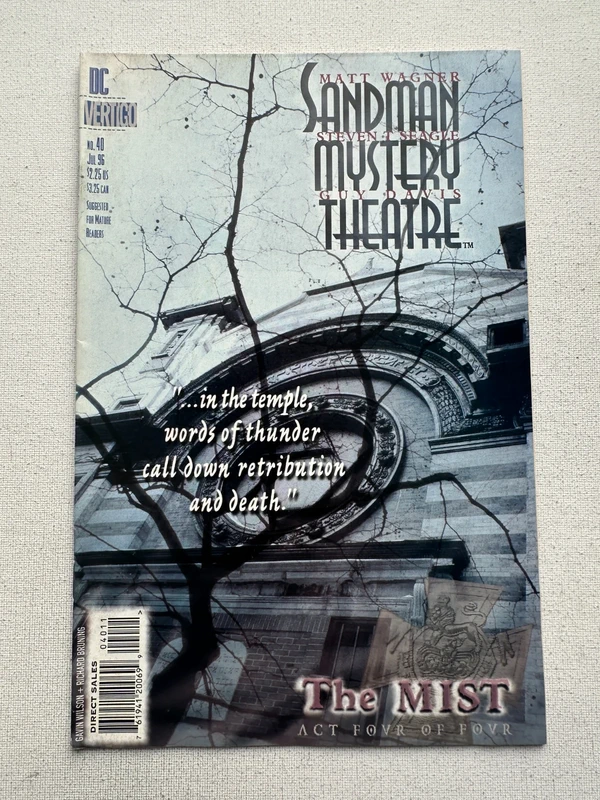 Sandman Mystery Theatre 40 Photo Cover by Gavin Wilson & Richard Brunning (1993 DC/Vertigo)