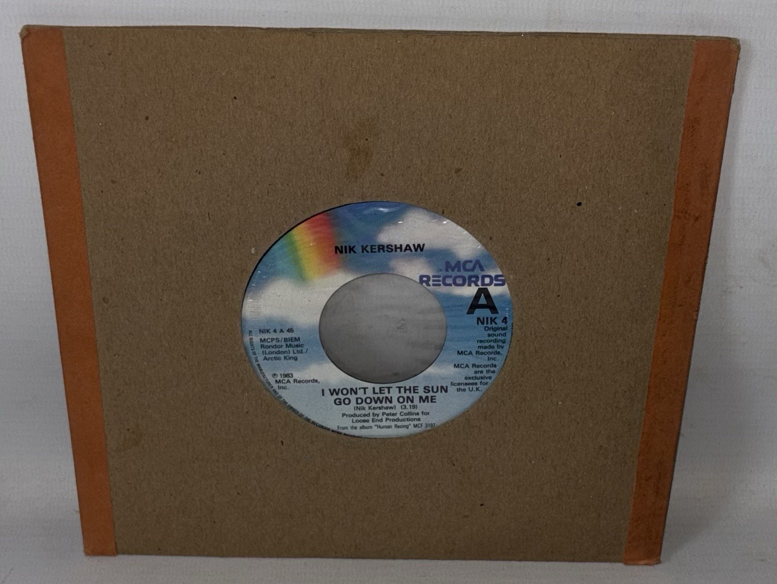 Nik Kershaw - I Won't Let The Sun Go Down On Me - 1984 Vinyl 7" Single - NIK 4