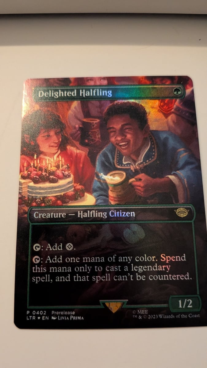 Delizioso Halfling Magic the Gathering Signore degli Anelli Racconti di Foil Medio