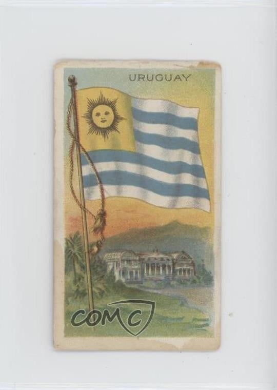 1910-11 ATC Bandiere di tutte le Nazioni Tabacco T59 Uruguay 10or