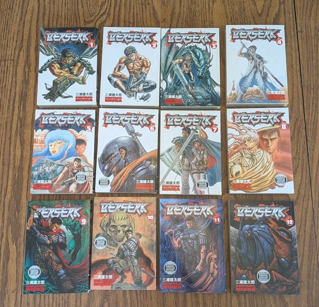 Berserk Manga Lotto Volumi Inglese 1 - 12 Dark Horse Kentaro Miura