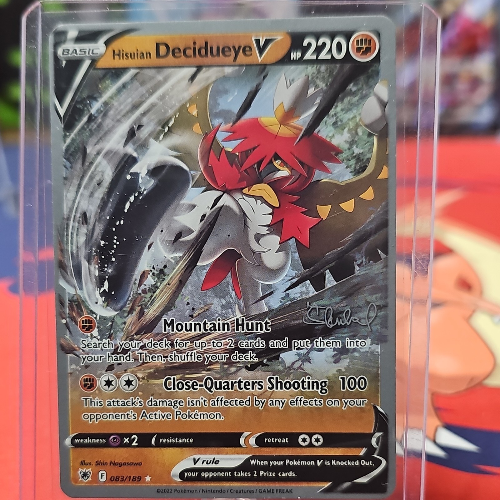 Pokemon TCG Hisuian Decidueye V 083/189 Astral Radiance Ultra Rare Holo