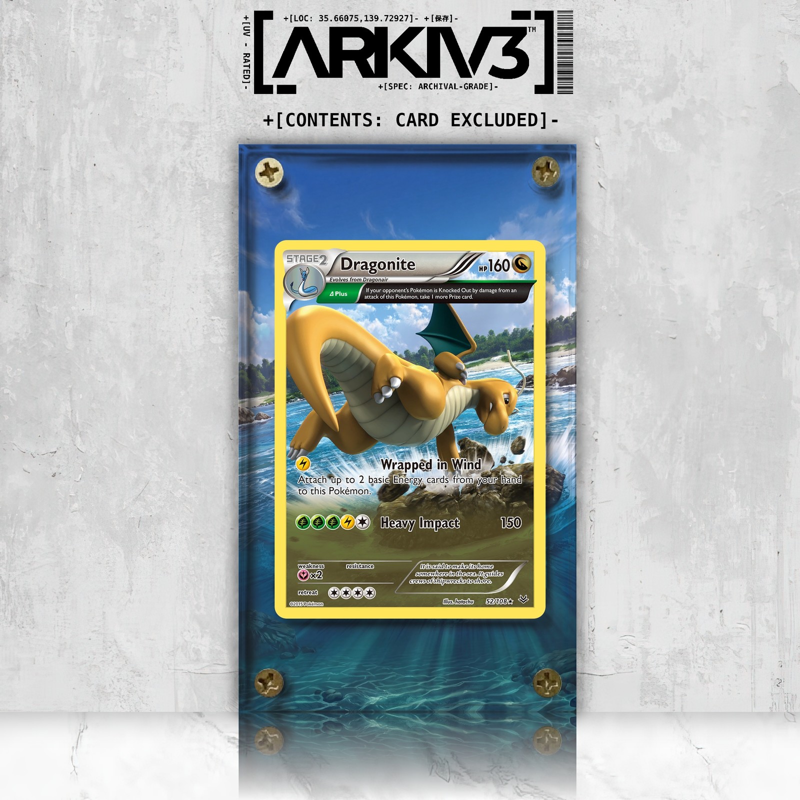 Dragonite (52/108) Espositore artistico esteso