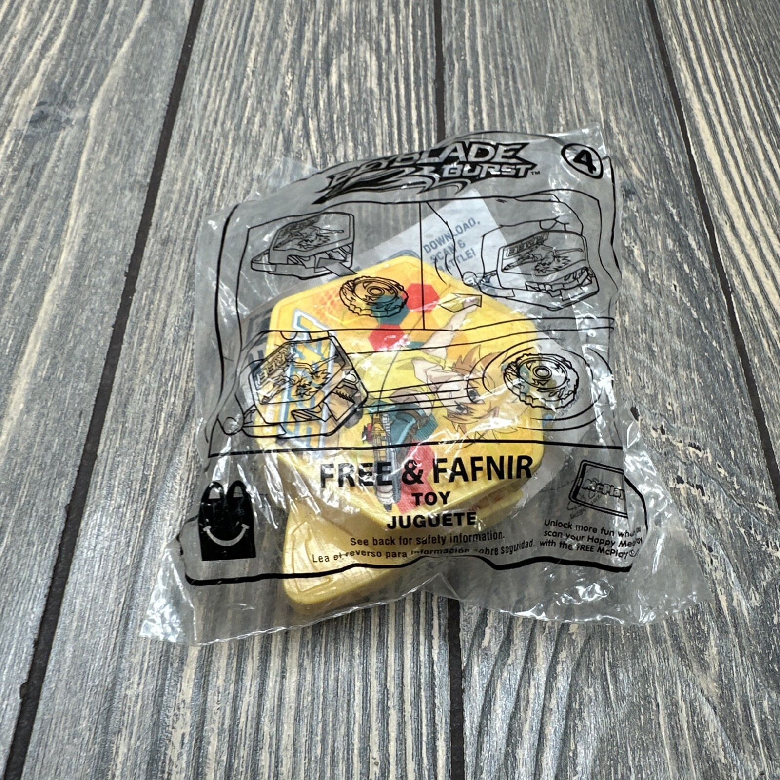 BeyBlade Burst Toy McDonalds Happy Meal 2020 Free & Fafnir #4 Yellow