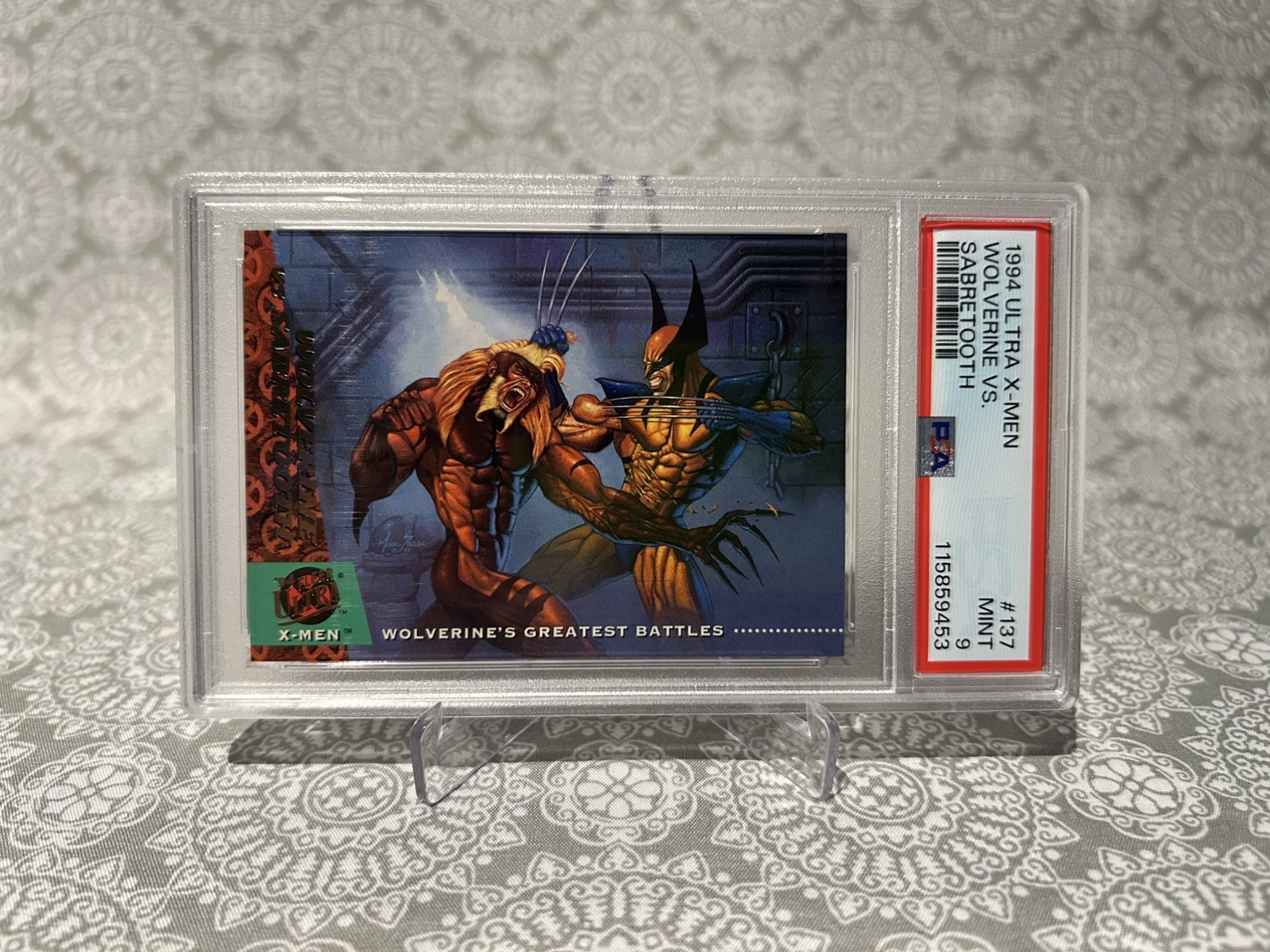 1994 Fleer Ultra X-men Wolverine Vs Sabretooth #137 Marvel PSA 9 X