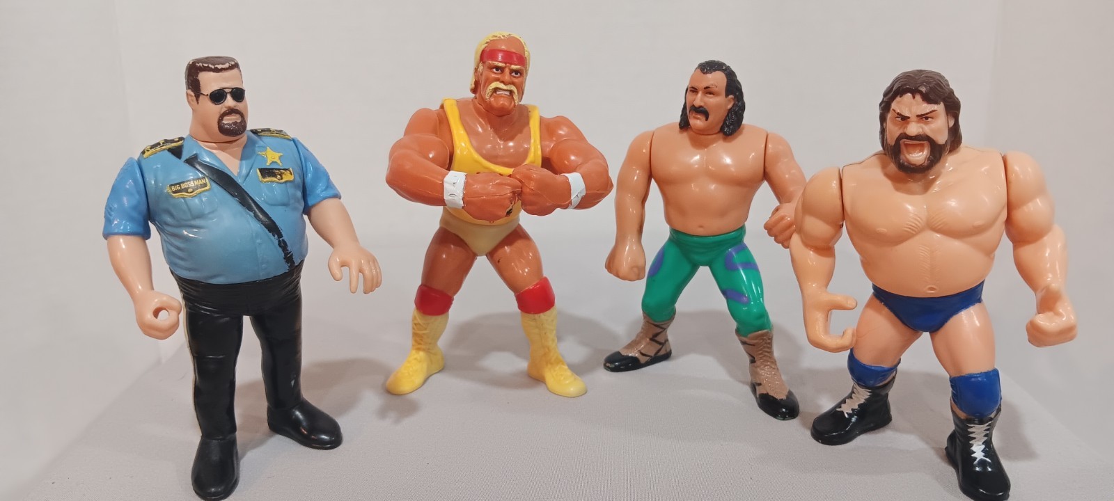 Vintage Lotto Figurine WWF Hasbro 1990 1991 Hogan Jake Il Serpente Big Boss Jim Duggan 