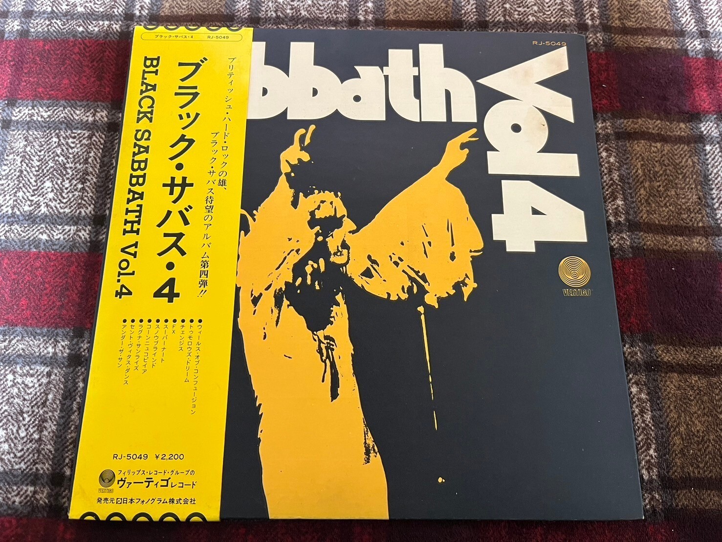 BLACK SABBATH VOL.4 VERTIGO RJ5049 JAPAN OBI VINYL LP