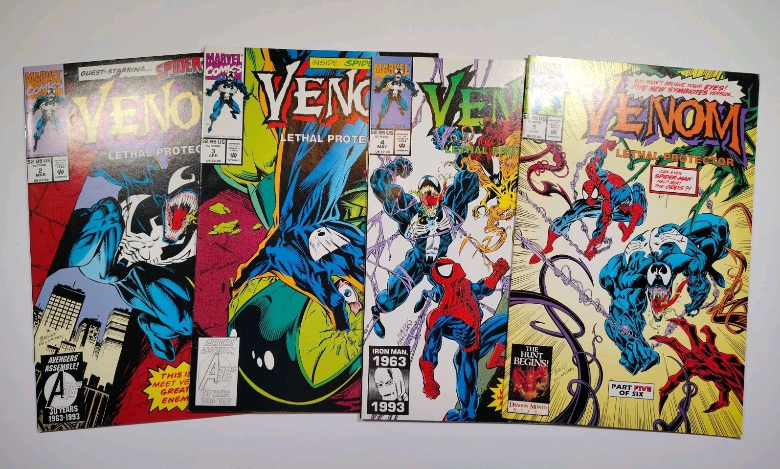 Marvel Comics Venom Lethal Protector set quasi completo #2,3,4,5 ottime condizioni/nm 