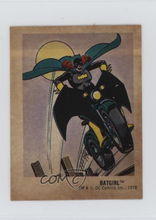 1978 DC Super Hero Stickers Food Issue Batgirl #13 0o8j