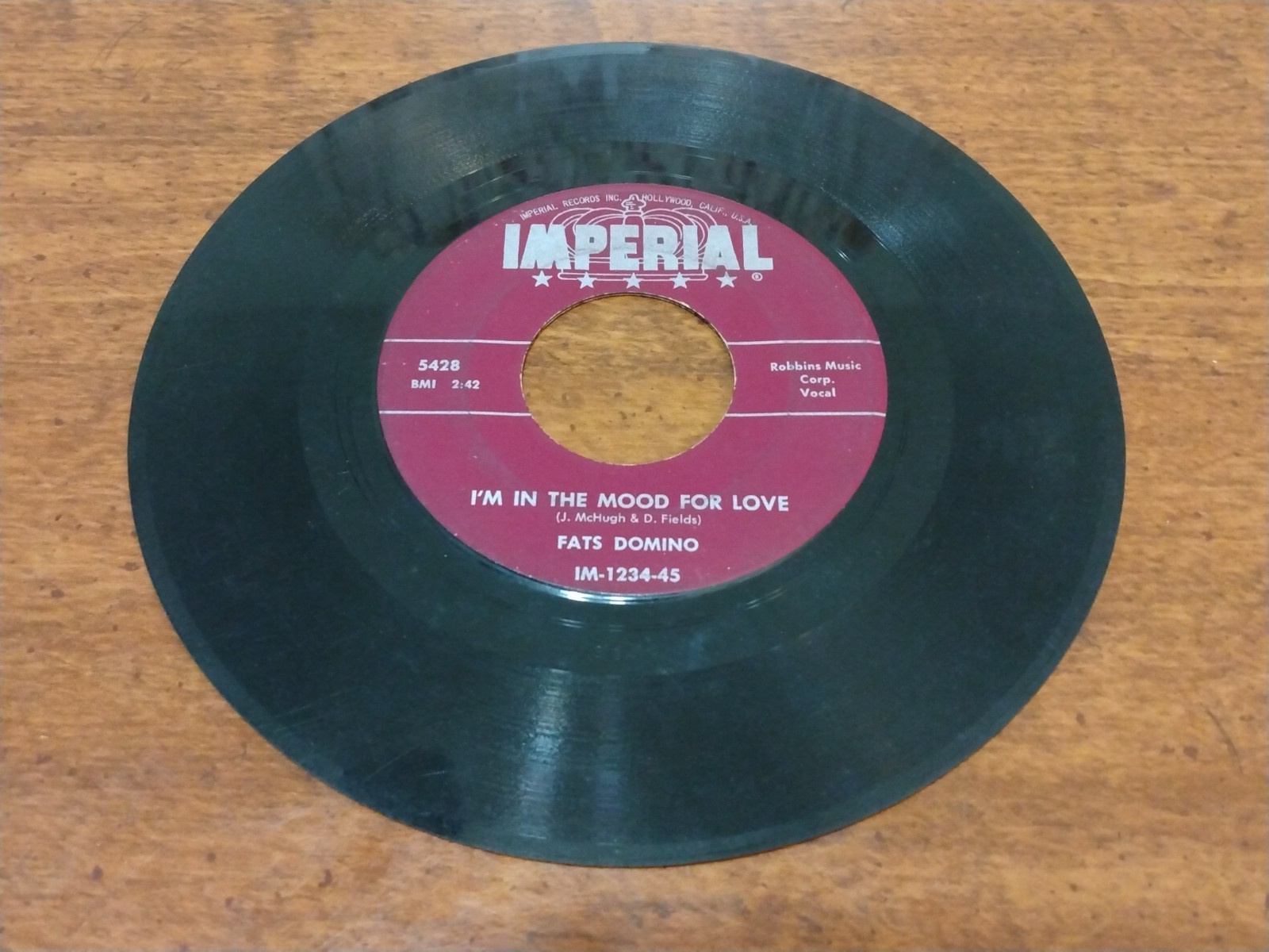 Imperial Fats Domino I'm In The Mood For Love Vinyl Record / I'm Walkin