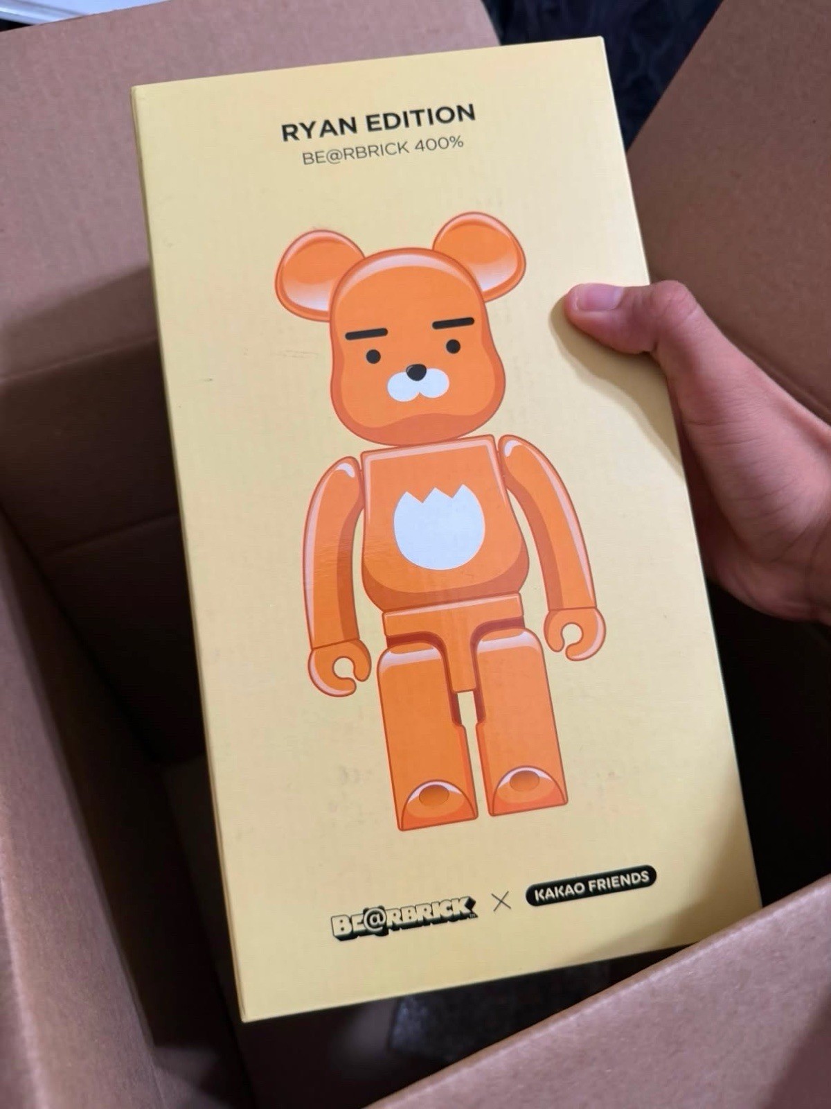 Kakaofriends x Bearbrick 400% Ryan (edizione limitata)