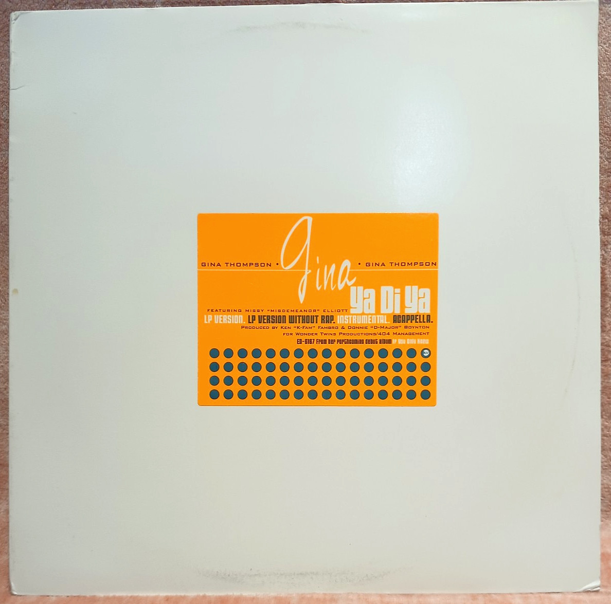 Gina Thompson Ya Di Ya 12" single ED-6167 33rpm 1999