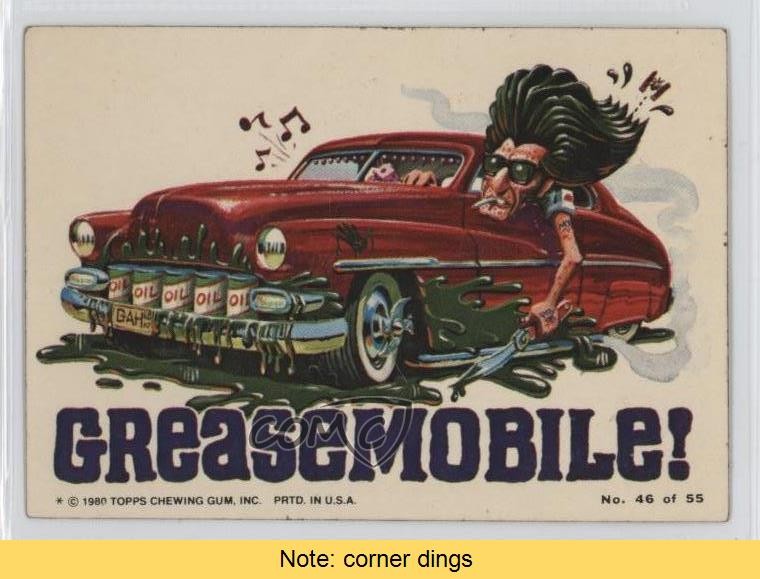 Greasemobile Topps Weird Wheels 1980! #46 LEGGI u3f